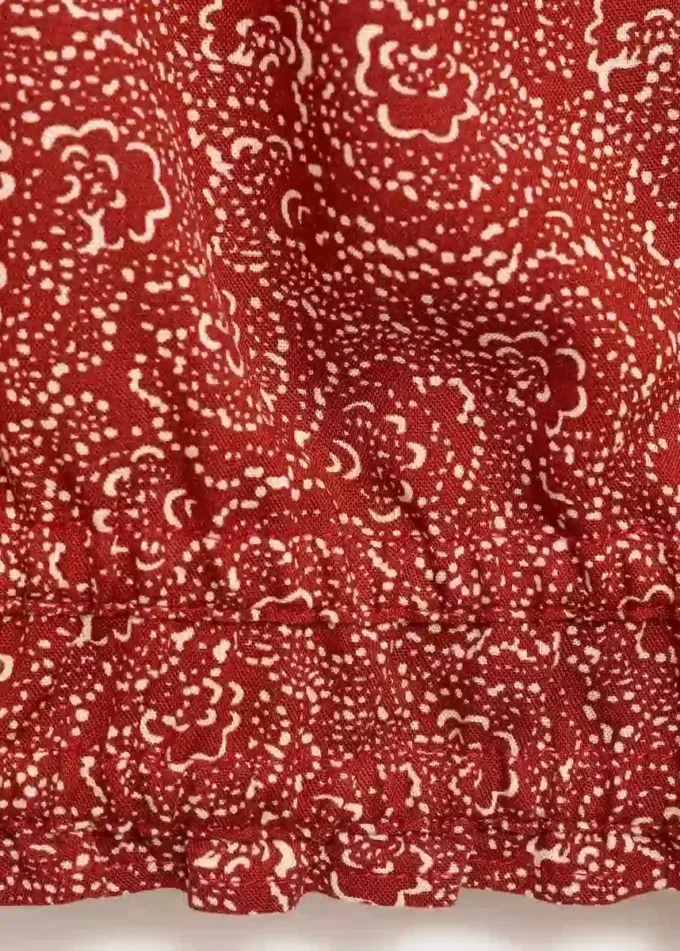 Bedruckte Bluse mit Puffärmeln