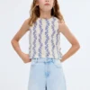 Bedruckte Bluse mit Schleife Bedruckte Bluse mit Schleife