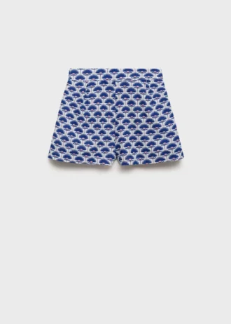 Bedruckte Leinen-Shorts