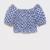 Bedruckte Leinenbluse Bedruckte Leinenbluse
