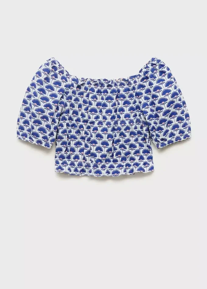 Bedruckte Leinenbluse Bedruckte Leinenbluse