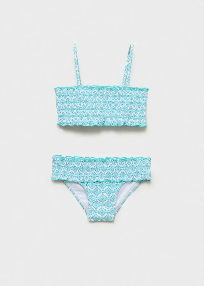 Bedruckter Bandeau-Bikini Bedruckter Bandeau-Bikini