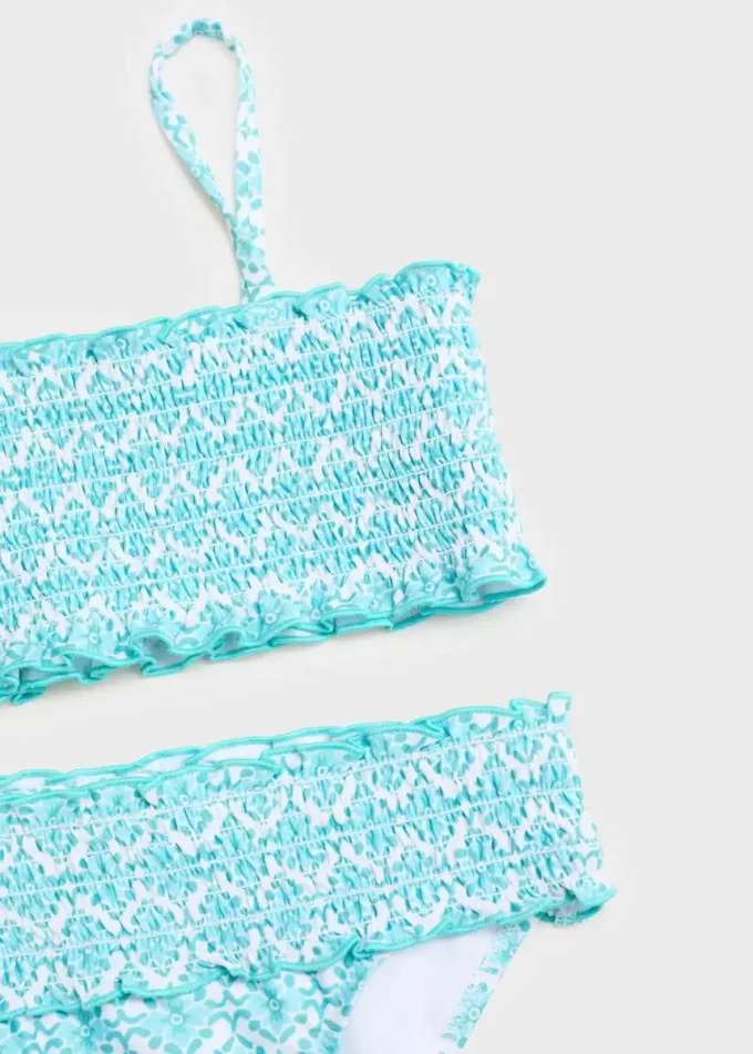 Bedruckter Bandeau-Bikini Bedruckter Bandeau-Bikini