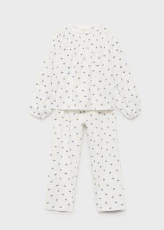Bedruckter Baumwollpyjama