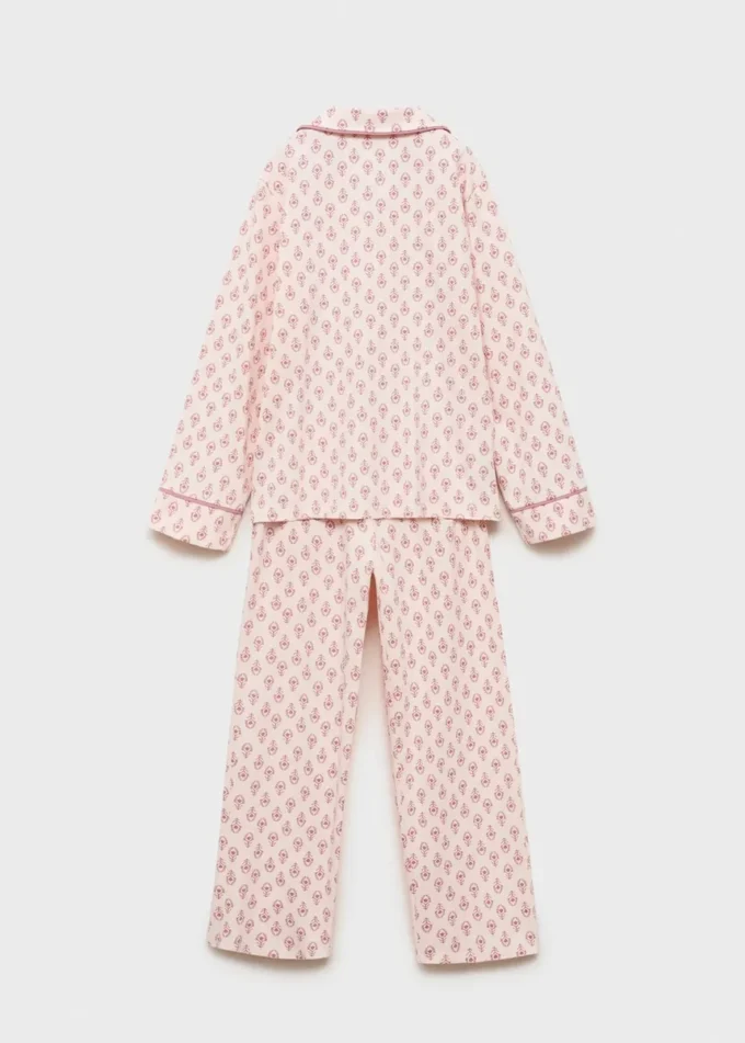 Bedruckter Baumwollpyjama
