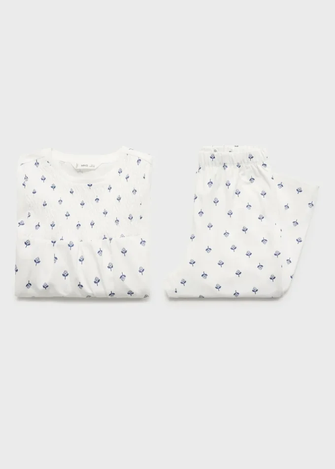 Bedruckter Baumwollpyjama