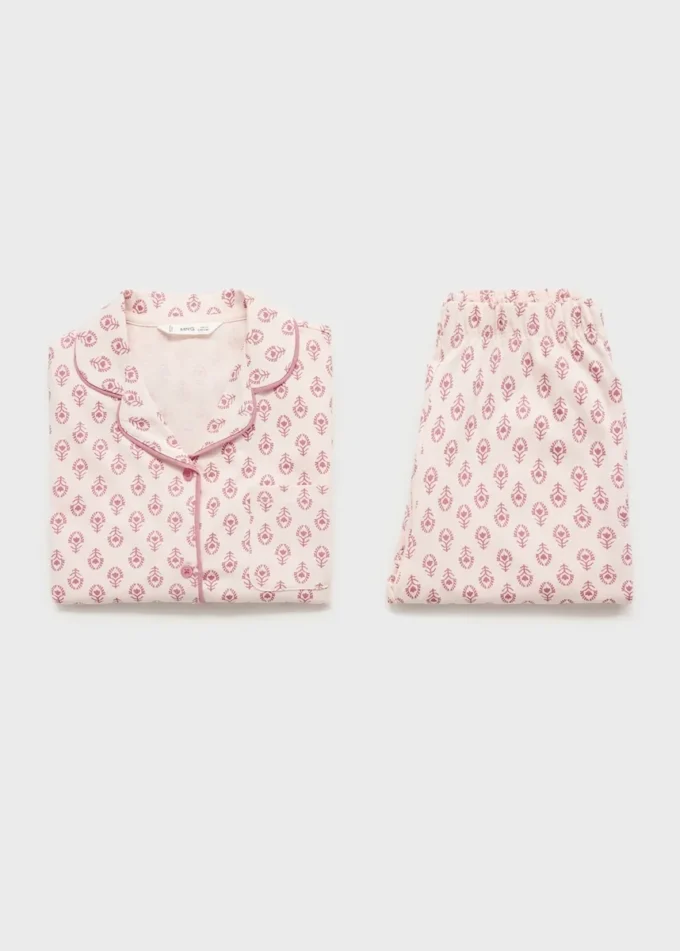 Bedruckter Baumwollpyjama