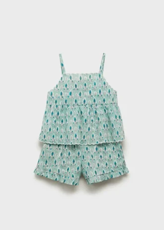 Bedruckter kurzer Pyjama
