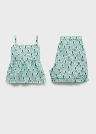 Bedruckter kurzer Pyjama