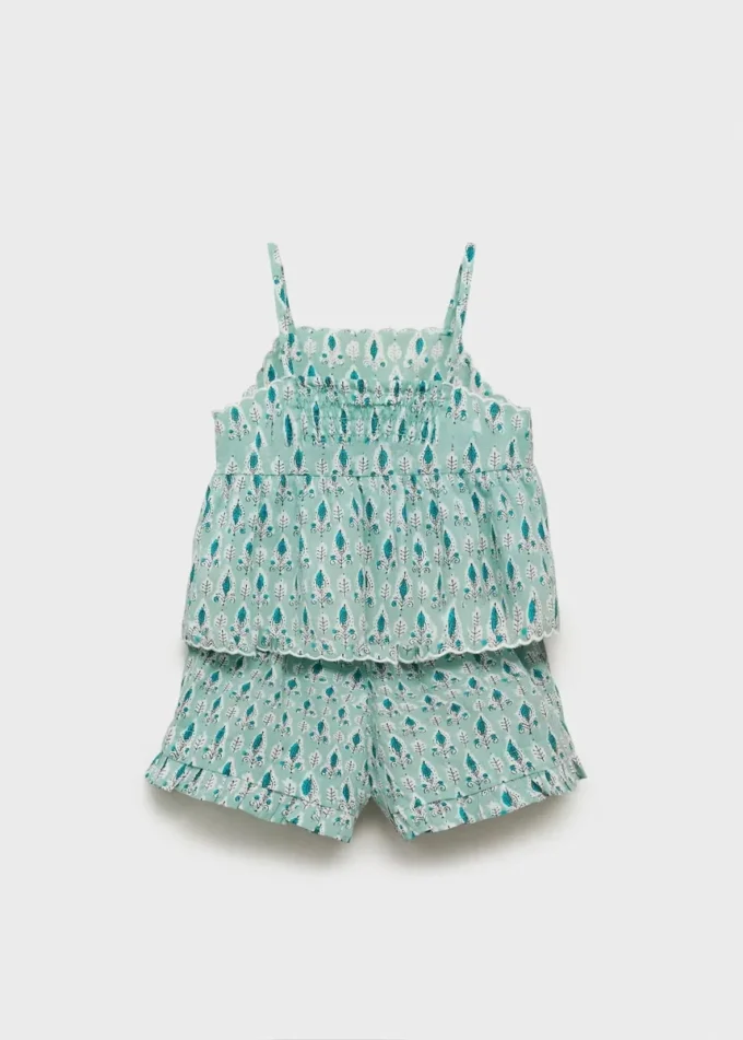Bedruckter kurzer Pyjama Bedruckter kurzer Pyjama