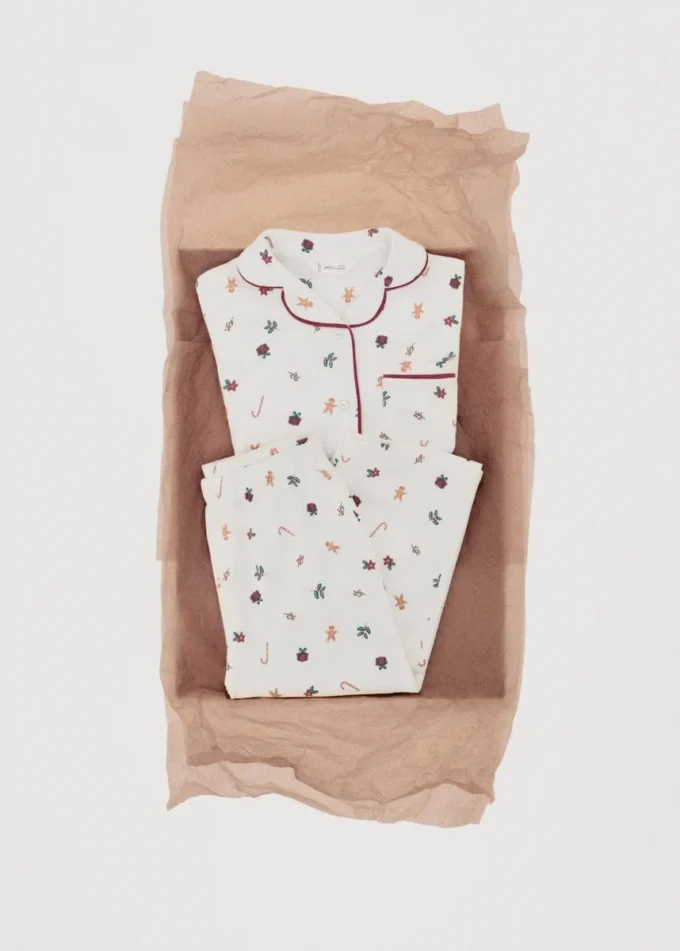 Bedruckter langer Pyjama