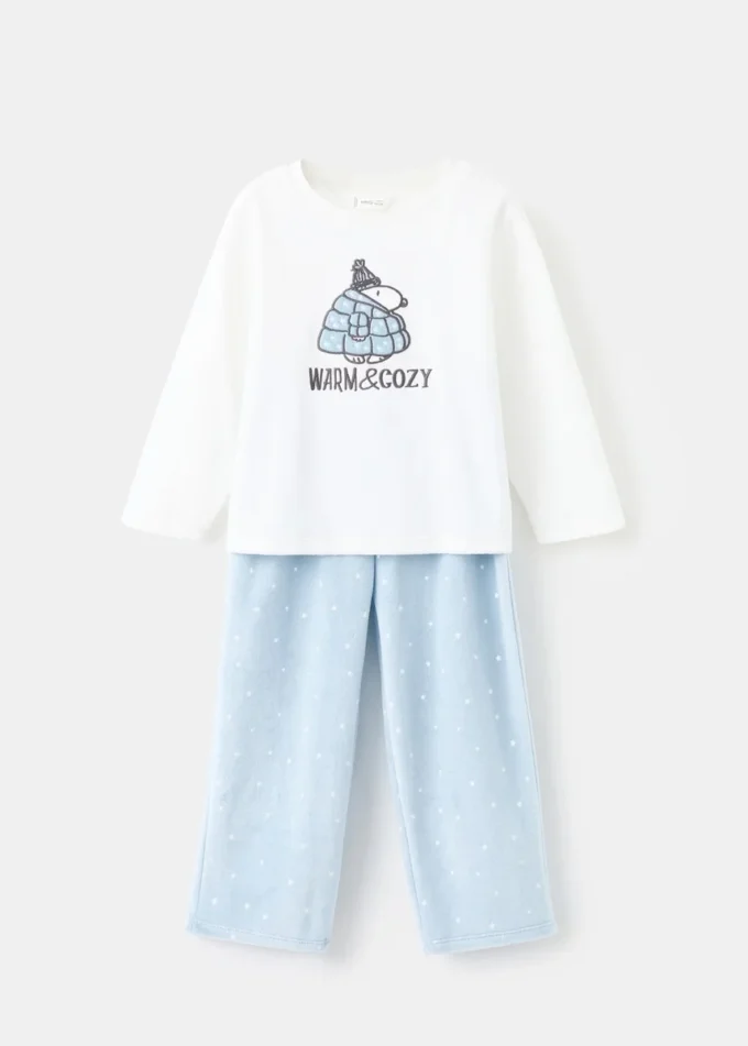 Bedruckter langer Pyjama