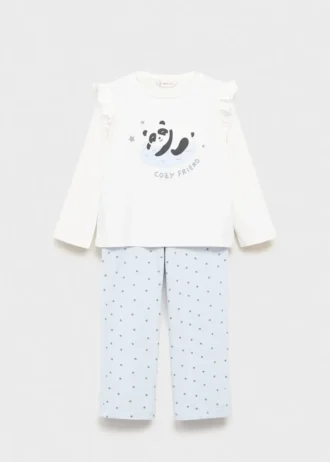 Bedruckter langer Pyjama