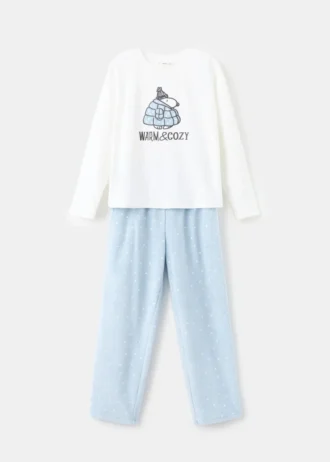 Bedruckter langer Pyjama