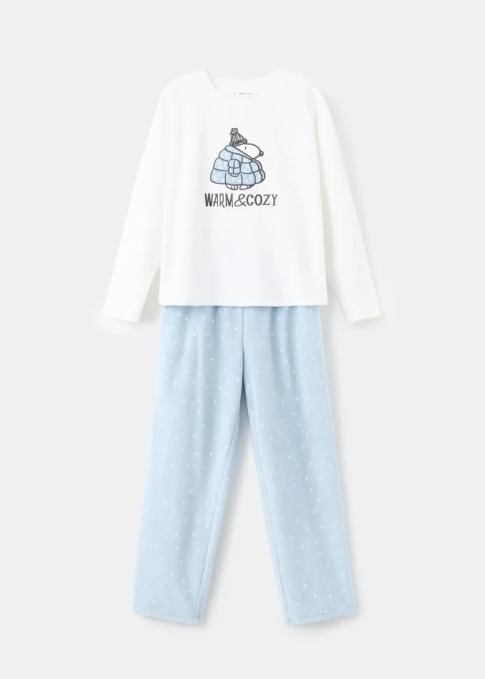 Bedruckter langer Pyjama