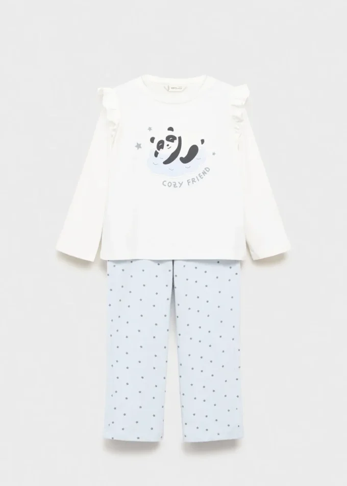 Bedruckter langer Pyjama