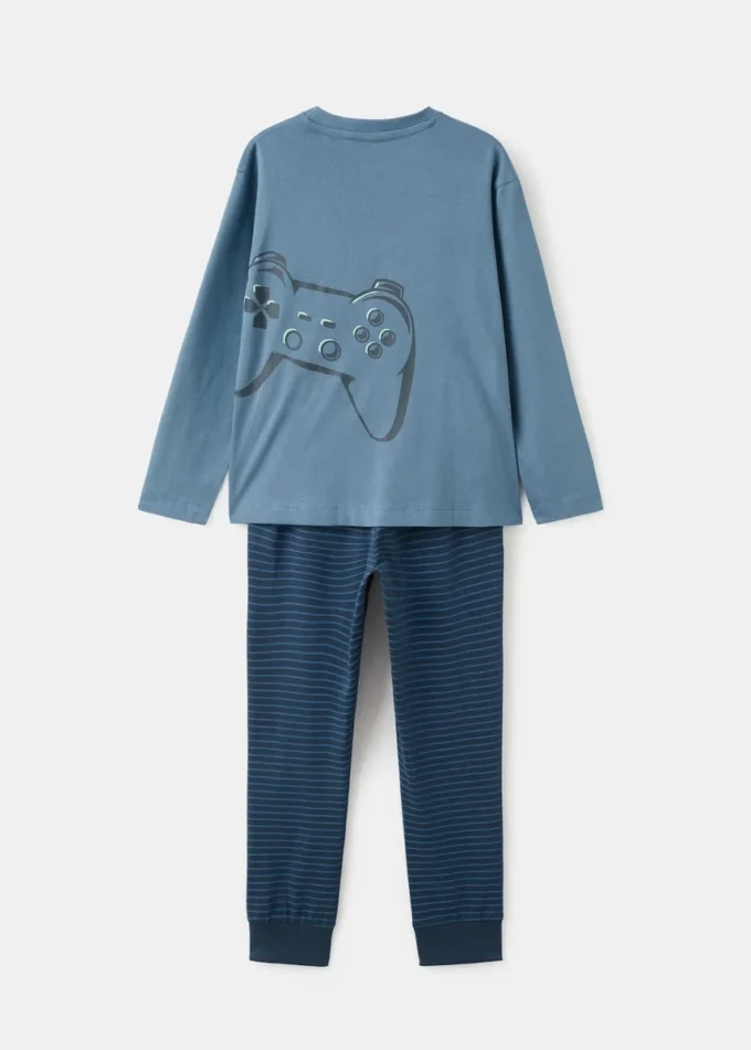 Bedruckter langer Pyjama Bedruckter langer Pyjama