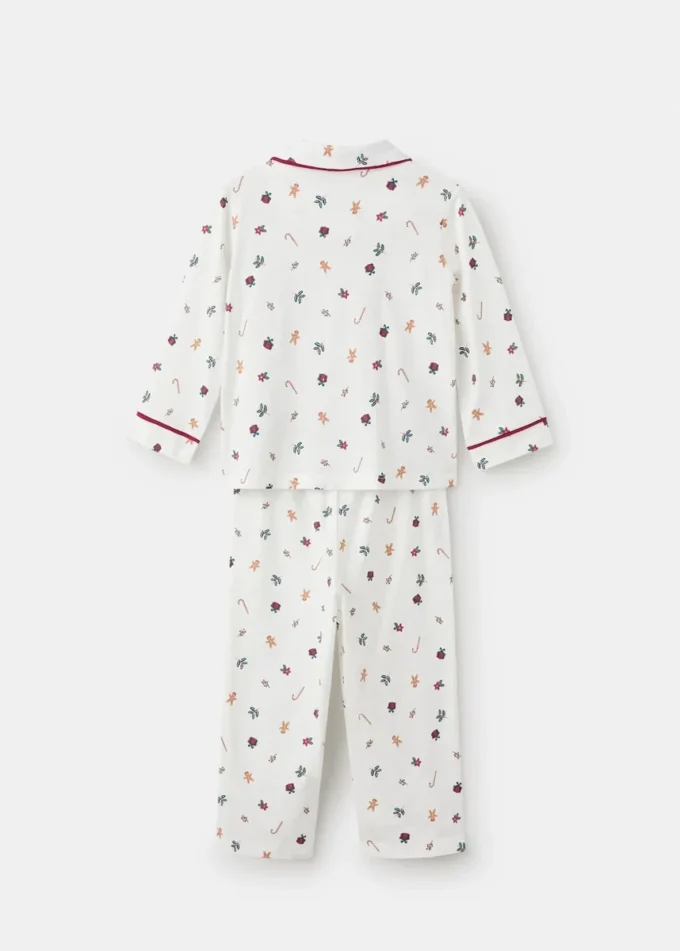 Bedruckter langer Pyjama