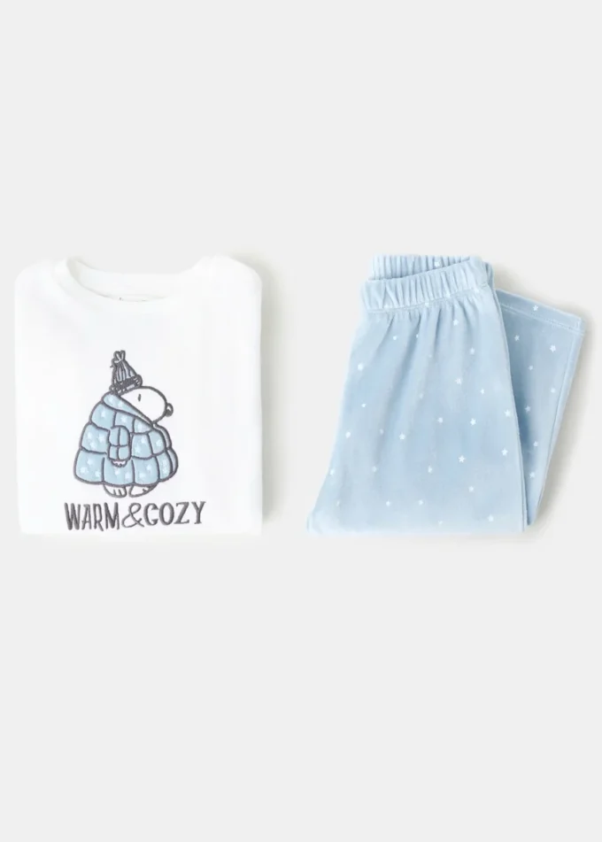 Bedruckter langer Pyjama