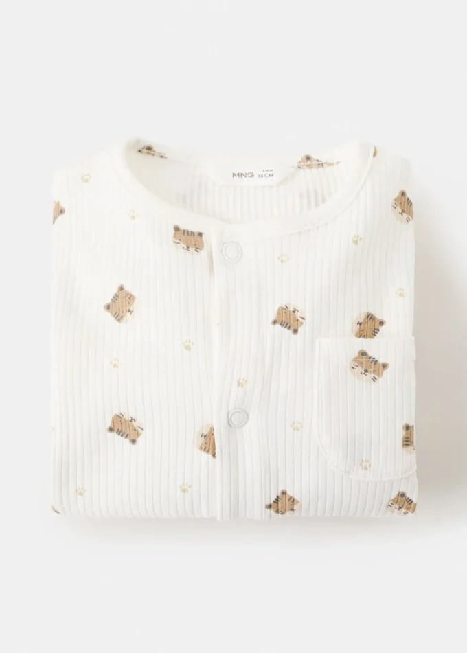 Bedruckter langer Pyjama