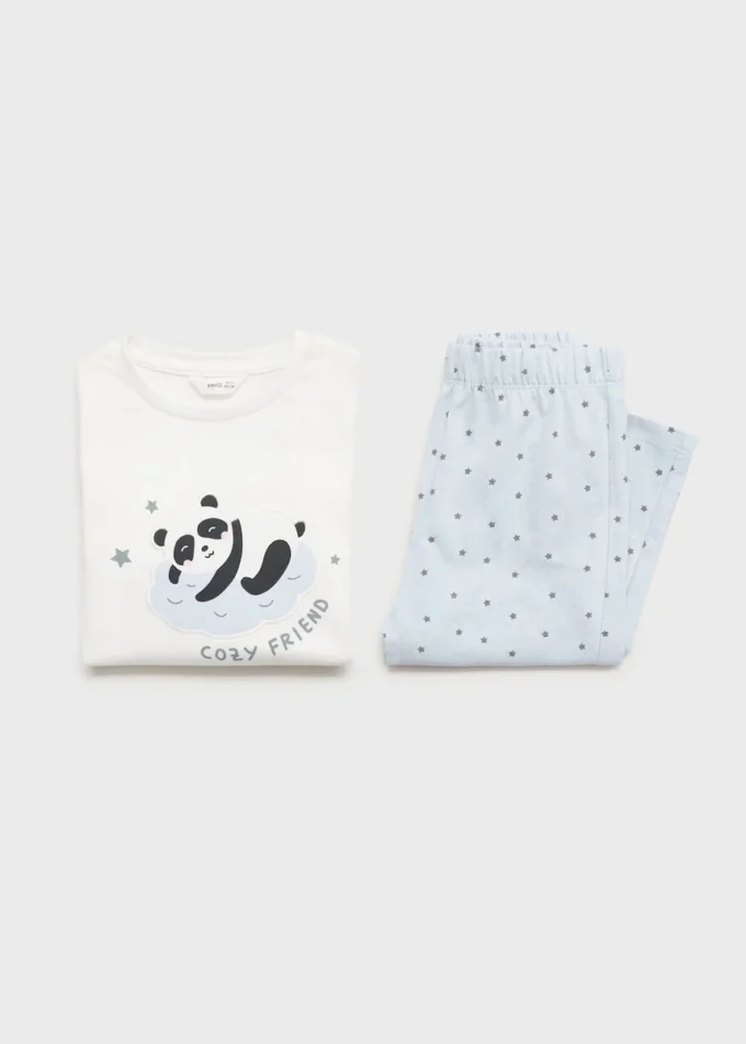 Bedruckter langer Pyjama
