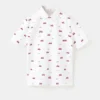 Bedrucktes Baumwoll-Poloshirt