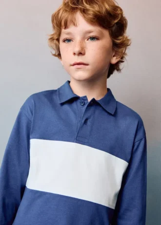 Bedrucktes Baumwoll-Poloshirt