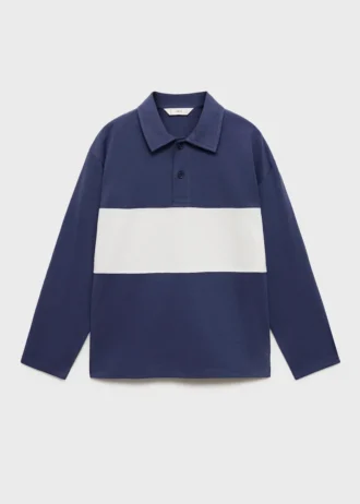 Bedrucktes Baumwoll-Poloshirt