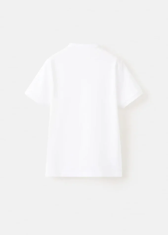 Bedrucktes Baumwoll-Poloshirt