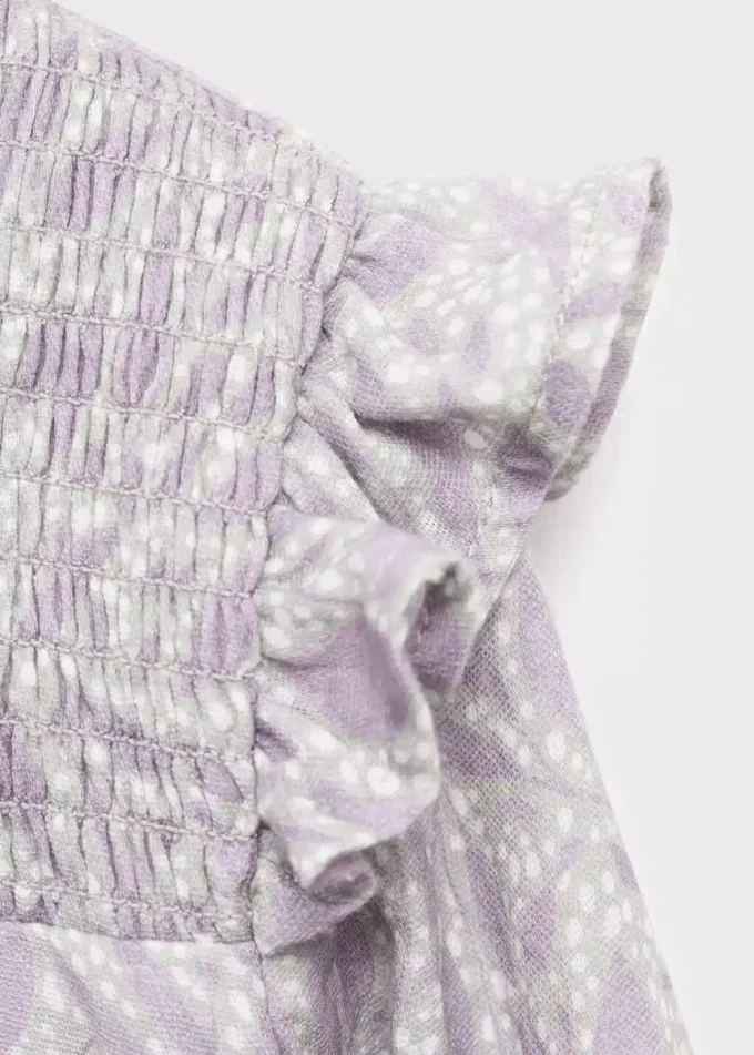 Bedrucktes Baumwollkleid Bedrucktes Baumwollkleid