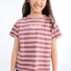 Bedrucktes gestreiftes T-Shirt Bedrucktes gestreiftes T-Shirt