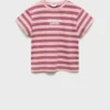 Bedrucktes gestreiftes T-Shirt Bedrucktes gestreiftes T-Shirt