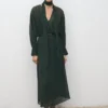 Bedrucktes Kleid mit Foulard