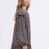 Bedrucktes Kleid mit Rüschen Bedrucktes Kleid mit Rüschen