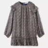 Bedrucktes Kleid mit Rüschen Bedrucktes Kleid mit Rüschen