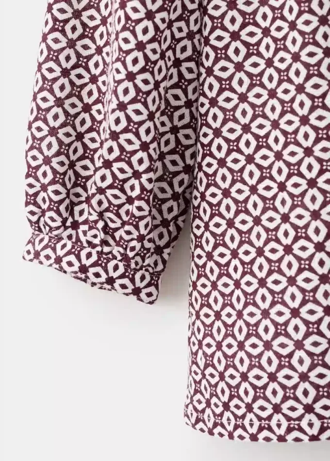 Bedrucktes Kleid mit Rüschen Bedrucktes Kleid mit Rüschen