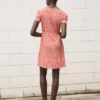 Bedrucktes Kleid mit V-Ausschnitt