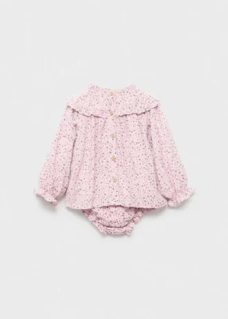 Bedrucktes Kleid und Windelüberzug