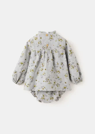 Bedrucktes Kleid und Windelüberzug
