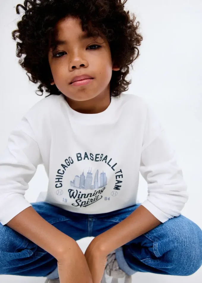 Bedrucktes Langarm-T-Shirt