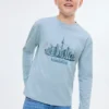 Bedrucktes Langarm-T-Shirt