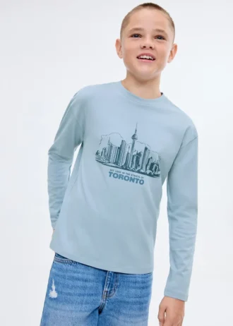 Bedrucktes Langarm-T-Shirt