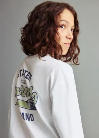 Bedrucktes Langarm-T-Shirt