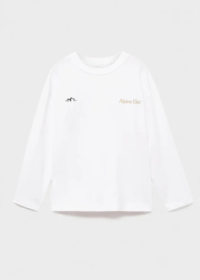 Bedrucktes Langarm-T-Shirt