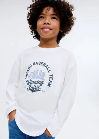 Bedrucktes Langarm-T-Shirt