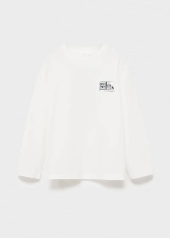 Bedrucktes Langarm-T-Shirt Bedrucktes Langarm-T-Shirt