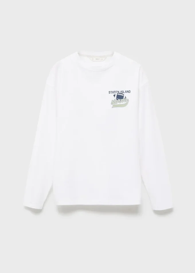 Bedrucktes Langarm-T-Shirt