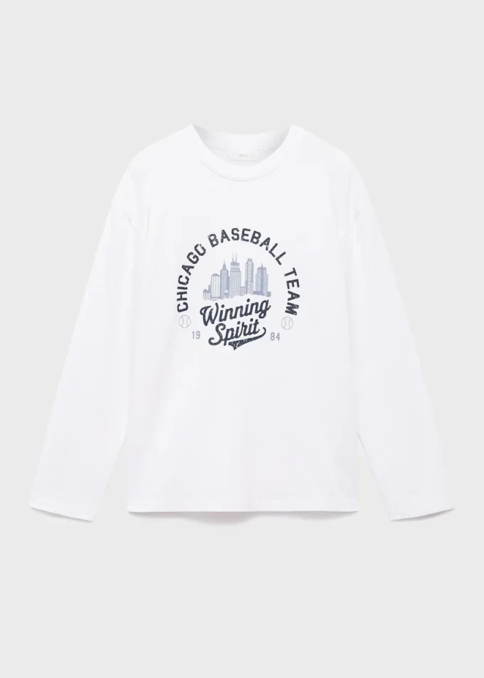 Bedrucktes Langarm-T-Shirt