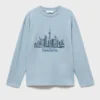 Bedrucktes Langarm-T-Shirt