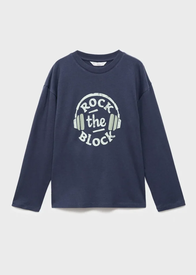Bedrucktes Langarm-T-Shirt